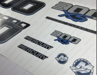 Mercury Racing 300XS Optimax DFI 2016-2017 Outboard Decal Kit